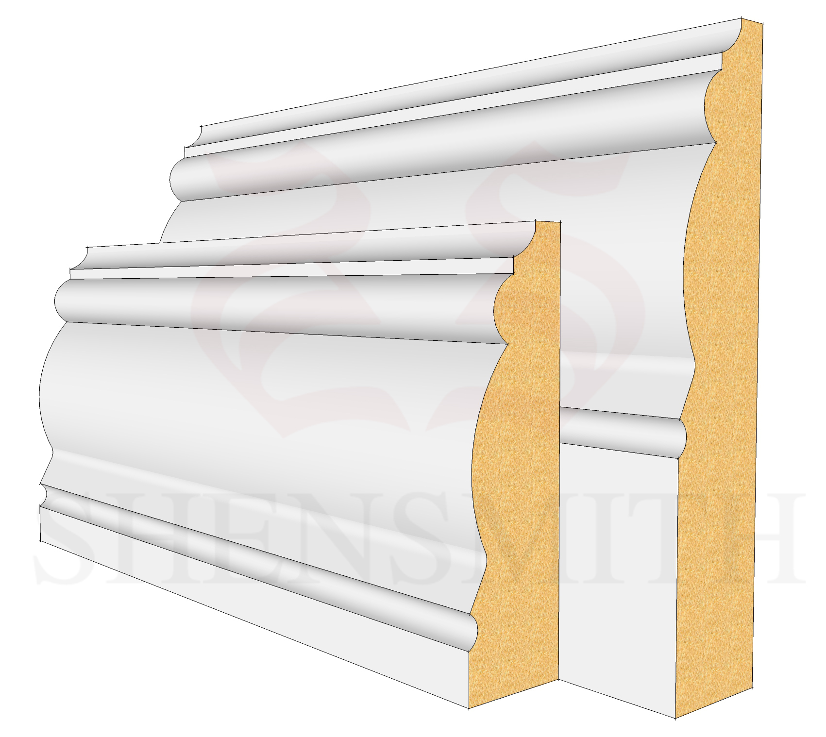 2305 MDF Skirting Board