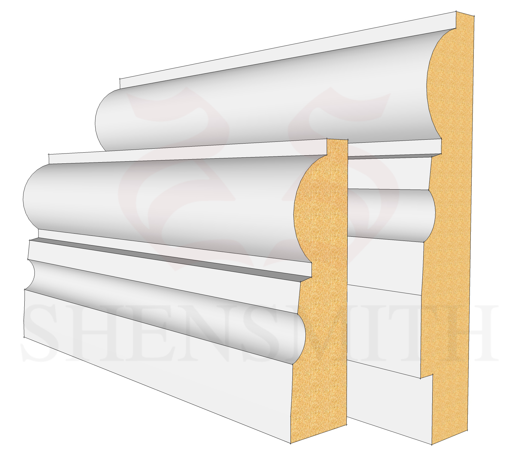 323 MDF Skirting Board