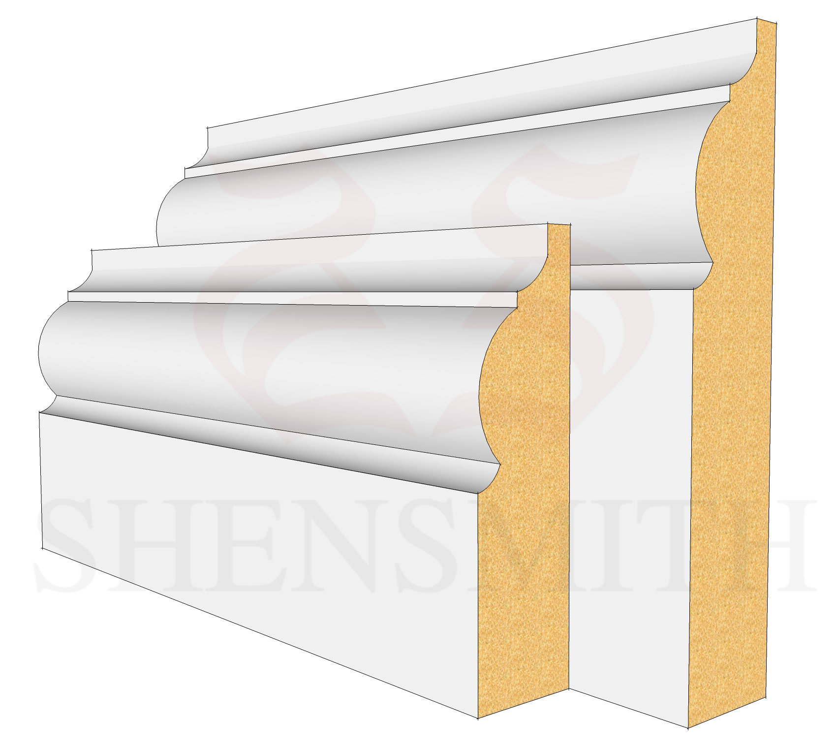 324 MDF Skirting Board