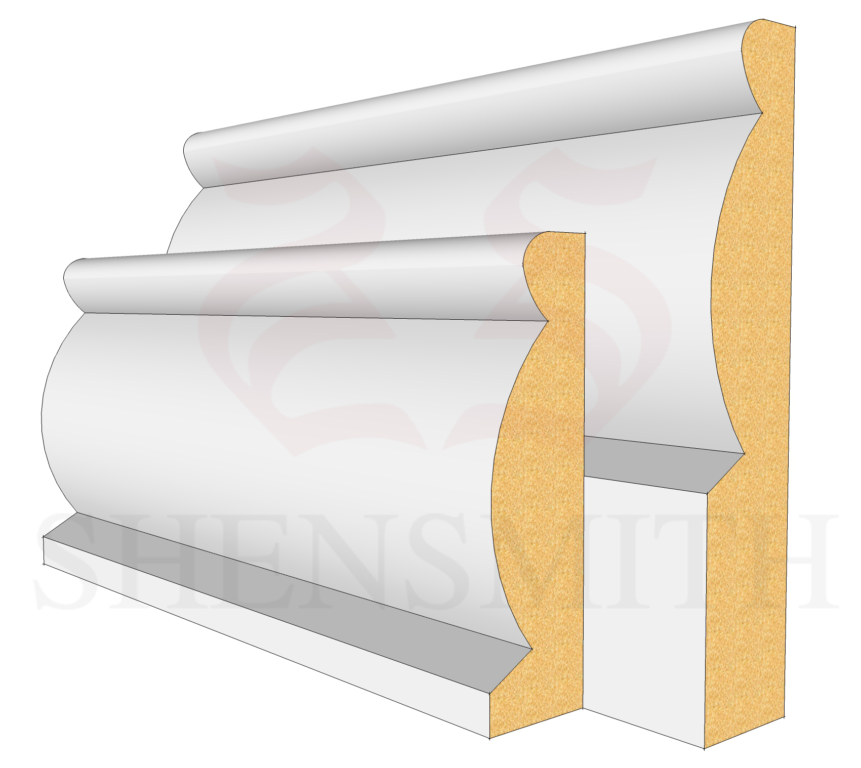 Domed MDF Skirting Board