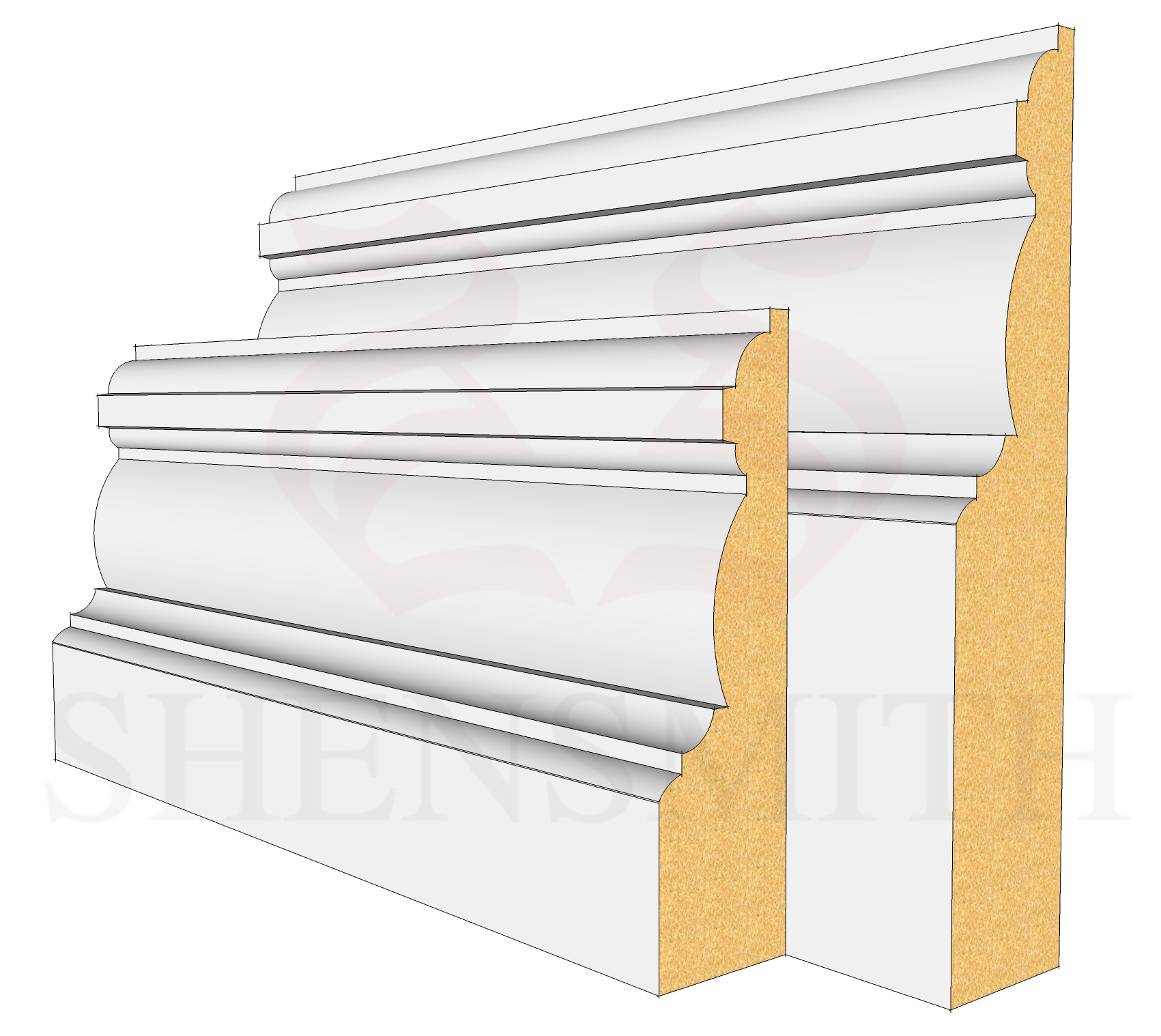 Edwardian MDF Skirting Board