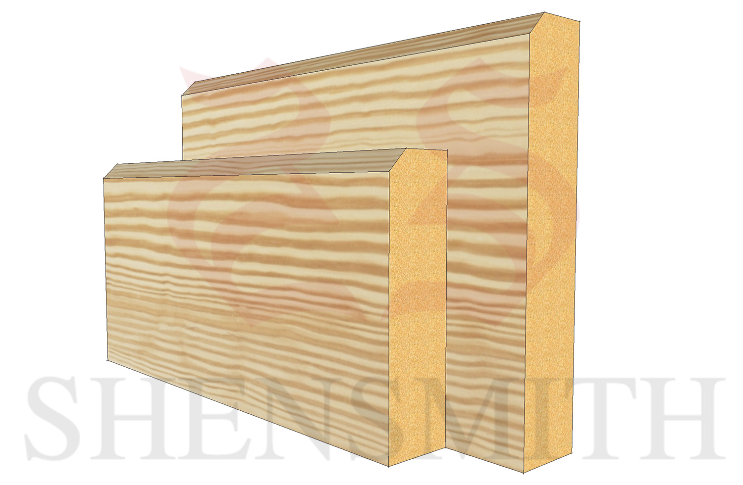 EDGE 2 profile Pine Skirting Board