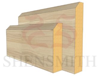 45 Bevelled Ash Skirting Board