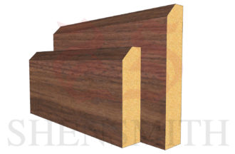 45 Bevelled Walnut Skirting Board