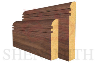 Bullnose Rebated 2 Walnut Skirting Board