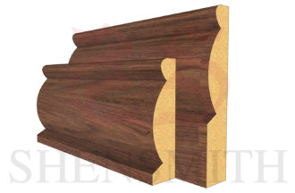 Domed Walnut Skirting Board