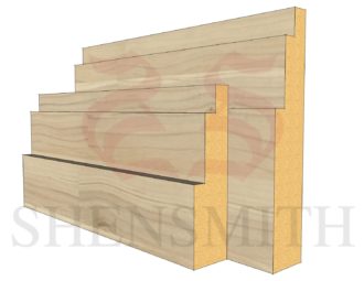 Double Step Ash Skirting Board