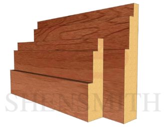 Double Step Cherry Skirting Board