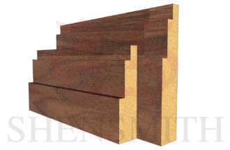 Double Step Walnut Skirting Board