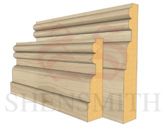 Reeded 2 Ash Skirting Board