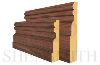 Reeded 2 Walnut Skirting Board