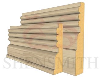 Reeded 3 Ash Skirting Board