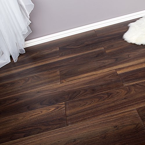 8mm - AC4 Click Fitting - Laminate Flooring - Dark Walnut - 2.22sqm by Brooklyn Clothing