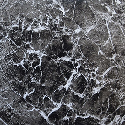 50 VINYL FLOOR TILES: Black/Grey Marble SELF-STICK NEW by It's DIY Time