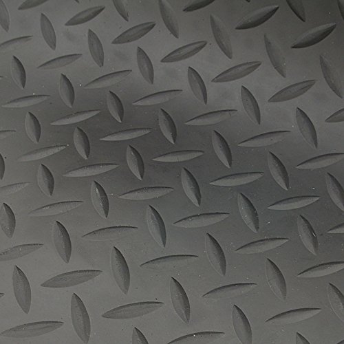 Black Diamond Checker Plate Rubber Mat Flooring - supplied by the metre (1 metre wide) - Image 3