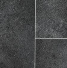 Black Tile Effect Vinyl Flooring- Kitchen Vinyl Floors-2 metres wide choose your own length in 1FT(foot) Lengths by LEOLAN and WDC ONLINE LTD.