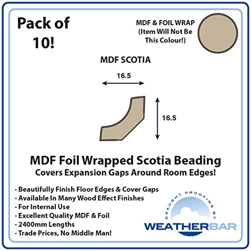 Laminate Scotia Floor Beading, 6 Colours, 16.5mm Wide, 10 x 2400mm (24m) - Image 4