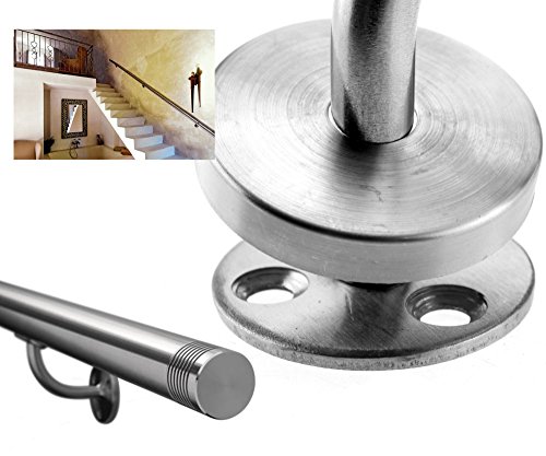 2 Set Stainless Steel Handrail Stair Wall Brackets Hand Rail Bannister Bracket - Image 4