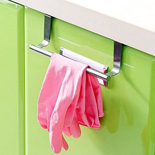 Bluelans Over Bathroom Kitchen Cabinet Door Tea Hand Towel Rail Holder Hanger Storage - Image 3