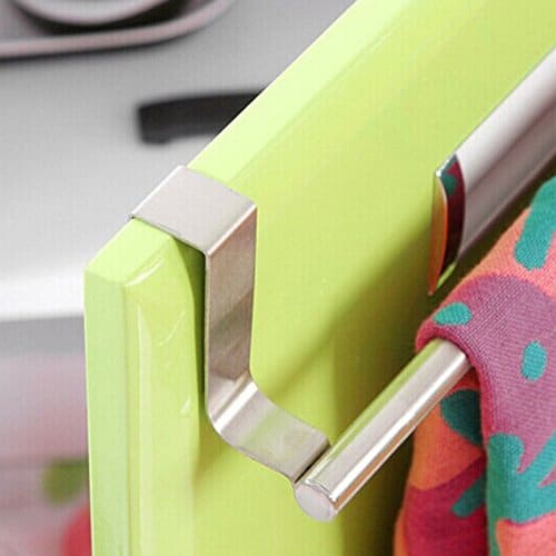 Bluelans Over Bathroom Kitchen Cabinet Door Tea Hand Towel Rail Holder Hanger Storage - Image 4