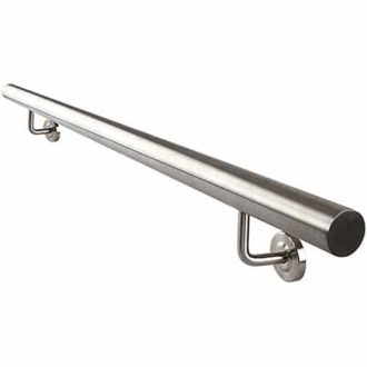 Jago Stainless Steel Handrail Wall Mounted Home Stairs Safety Rail Staircase Support Kit (Different Size/Set/Type of finishing)