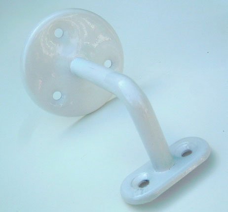 Pack of 10 hand rail brackets - Finished in White - Image 3