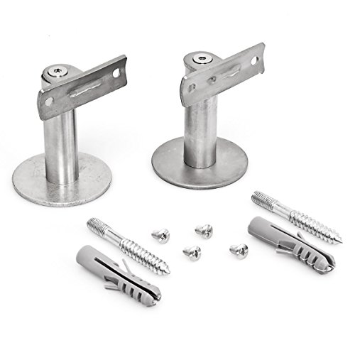 Relaxdays Stainless Steel Stair Handrail for Wall Mounting Home Safety 150 cm Hand Rail with Wall Holder - Image 7