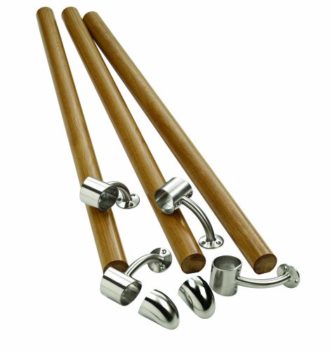 Richard Burbidge KIT04 Fusion Boxed Handrail Kit - White Oak/Chrome by Richard Burbidge