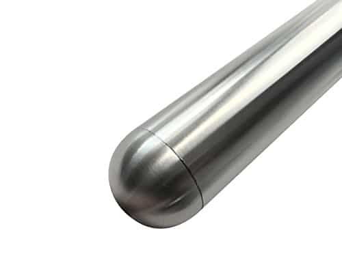 Stainless Steel Brushed Staircase Bannister Balustrade Hand-Rail - Domed Ends - Select your length - Image 3