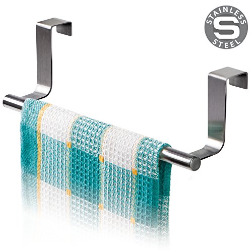 Tatkraft Horizon Over the Cabinet Door Stainless Steel Tea Towel Holder - Image 4