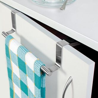 Tatkraft Horizon Over the Cabinet Door Stainless Steel Tea Towel Holder